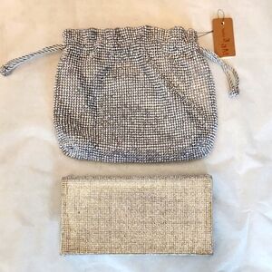 Hello 3am Silvertone Cocktail Purse and Clutch